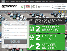 Tablet Screenshot of derekslackmotors.co.uk
